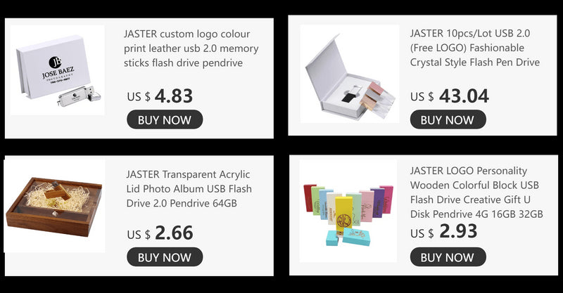 JASTER Personality Gift Wood Creative Pen Drive LOGO Customized U Disk USB 2.0 Pendrive 4GB 8GB 16GB 32GB 64GB 128GB - PST PS Tradings