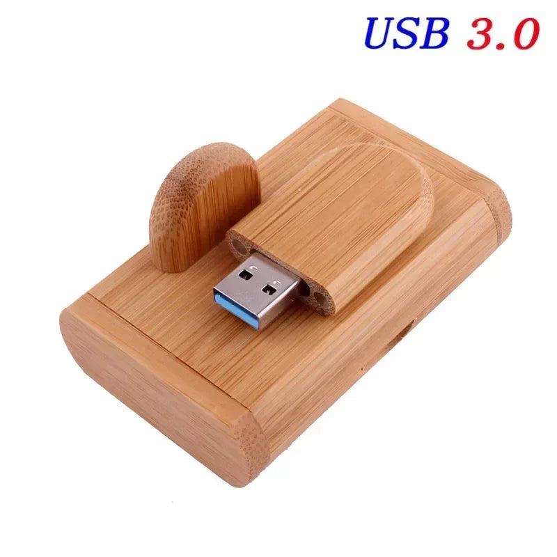 JASTER USB 3.0 High Speed LOGO Wooden Box Personal Logo Customer Pendrive 8GB 16GB 32GB 64GB USB Flash Drive Pen Drive U Disk - PST PS Tradings