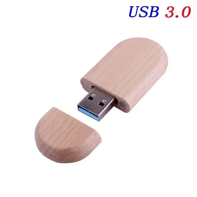 JASTER USB 3.0 High Speed LOGO Wooden Box Personal Logo Customer Pendrive 8GB 16GB 32GB 64GB USB Flash Drive Pen Drive U Disk - PST PS Tradings