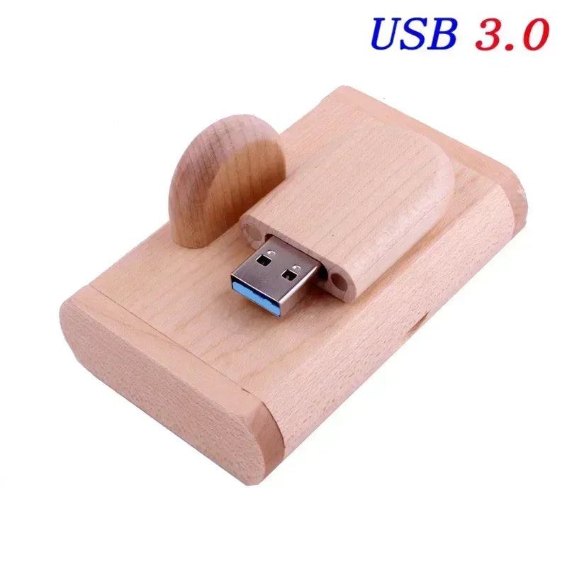 JASTER USB 3.0 High Speed LOGO Wooden Box Personal Logo Customer Pendrive 8GB 16GB 32GB 64GB USB Flash Drive Pen Drive U Disk - PST PS Tradings