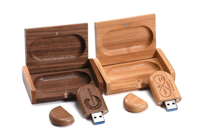 JASTER USB 3.0 Wooden Box Pen Drive Free Custom Logo USB Flash Drive Bamboo Pendrive Wedding Gift Memory Stick 128GB 32GB 64GB