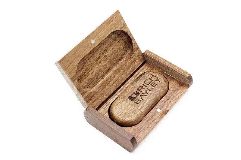 JASTER USB 3.0 Wooden Box Pen Drive Free Custom Logo USB Flash Drive Bamboo Pendrive Wedding Gift Memory Stick 128GB 32GB 64GB