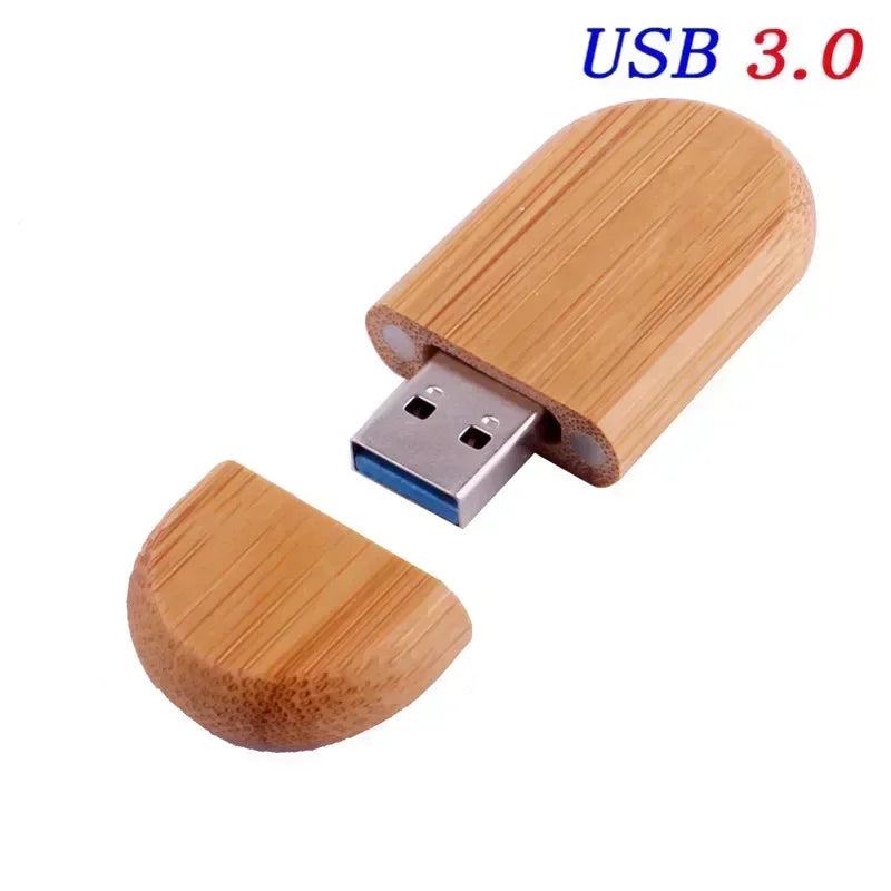 JASTER USB 3.0 Wooden Box Pen Drive Free Custom Logo USB Flash Drive Bamboo Pendrive Wedding Gift Memory Stick 128GB 32GB 64GB