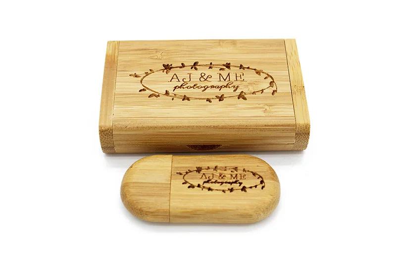 JASTER USB 3.0 Wooden Box Pen Drive Free Custom Logo USB Flash Drive Bamboo Pendrive Wedding Gift Memory Stick 128GB 32GB 64GB