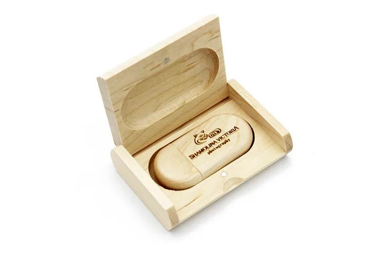 JASTER USB 3.0 Wooden Box Pen Drive Free Custom Logo USB Flash Drive Bamboo Pendrive Wedding Gift Memory Stick 128GB 32GB 64GB