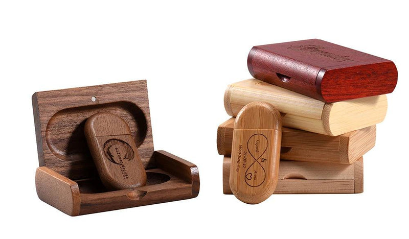 JASTER USB 3.0 Wooden Box Pen Drive Free Custom Logo USB Flash Drive Bamboo Pendrive Wedding Gift Memory Stick 128GB 32GB 64GB