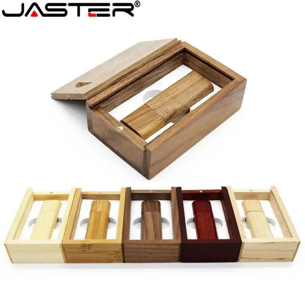 JASTER Wooden / bamboo USB Flash Drive 2.0 4GB 8GB 16GB 32GB 64GB 128GB Pen Driver Pendrive  Memory Creativo Personal LOGO Gifts