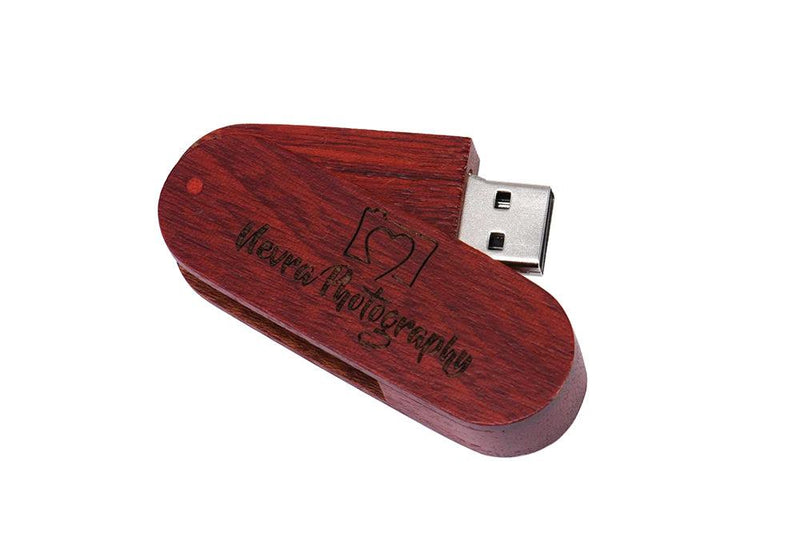 JASTER Wooden Rotatable USB USB Flash Drives 128GB Memory Stick Free Custom Logo 64GB 32GB with Key Chain Business Gift Pendrive