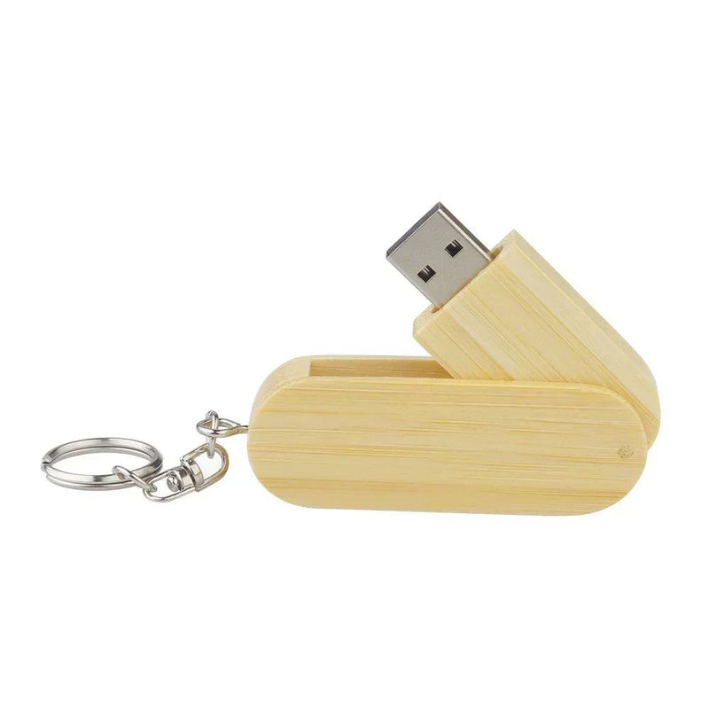 JASTER Wooden Rotatable USB USB Flash Drives 128GB Memory Stick Free Custom Logo 64GB 32GB with Key Chain Business Gift Pendrive