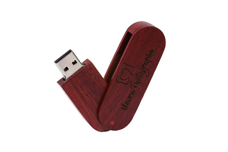 JASTER Wooden Rotatable USB USB Flash Drives 128GB Memory Stick Free Custom Logo 64GB 32GB with Key Chain Business Gift Pendrive