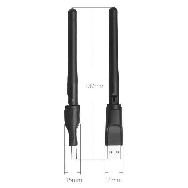 Kebidu 150M USB 2.0 WiFi Wireless Network Card 802.11 b/g/n LAN Antenna Adapter for Laptop PC Win 7 8 10 Mac IOS Android Linux - PST PS Tradings