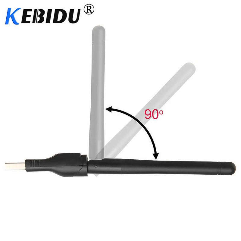 Kebidu 150M USB 2.0 WiFi Wireless Network Card 802.11 b/g/n LAN Antenna Adapter for Laptop PC Win 7 8 10 Mac IOS Android Linux - PST PS Tradings