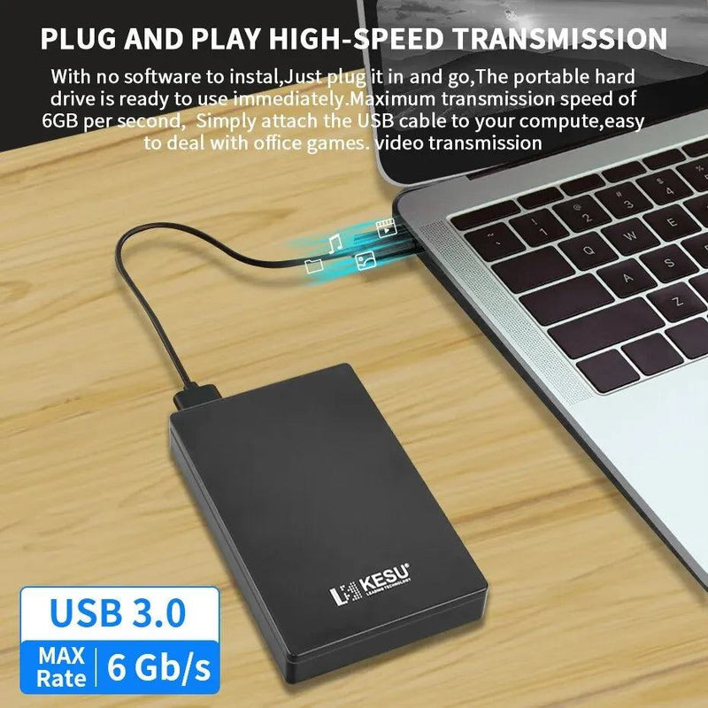 KESU HDD 2.5 Inch Portable External Hard Drive 250GB 320GB 500GB 1TB USB3.0 Storage Compatible for PC Mac Desktop MacBook - PST PS Tradings