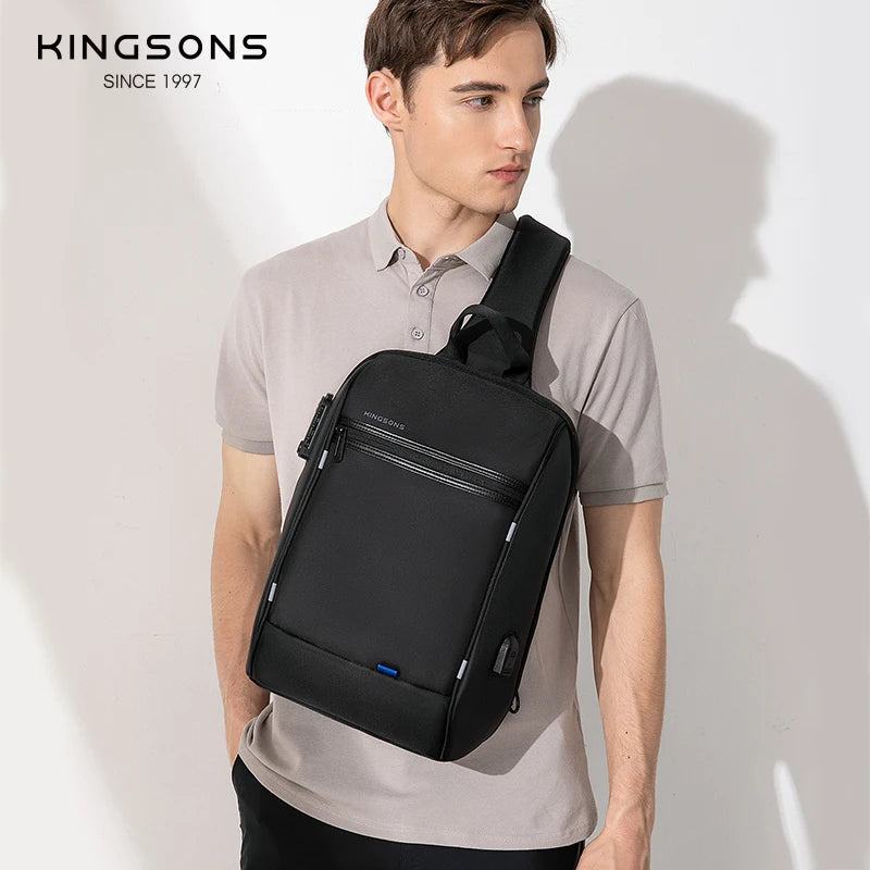 Kingsons/Vgoal Anti-theft Waterproof Single Shoulder Backpack For Men Laptop 14/13.3 inch W/ USB Charging Port&TSA Customs Lock - PST PS Tradings