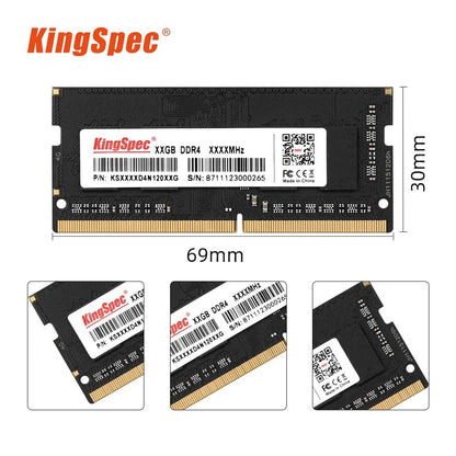 KingSpec Memoria Ram DDR4 8GB 16GB 32GB 3200MHz 2666MHz 3200 MHz RAM for Laptop Notebook Memoria RAM DDR4 1.2V Laptop RAM