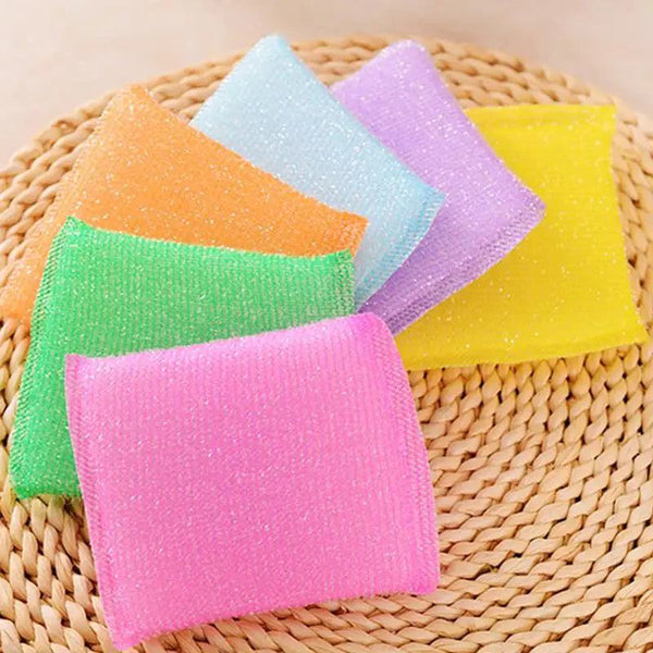 Kitchen nonstick oil scouring pad oil cleaning cloth washing cloth to wash cloth towel brush bowl cloth sponge 4 pcs - PST PS Tradings