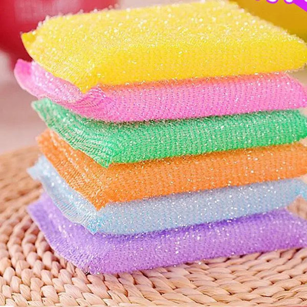 Kitchen nonstick oil scouring pad oil cleaning cloth washing cloth to wash cloth towel brush bowl cloth sponge 4 pcs - PST PS Tradings