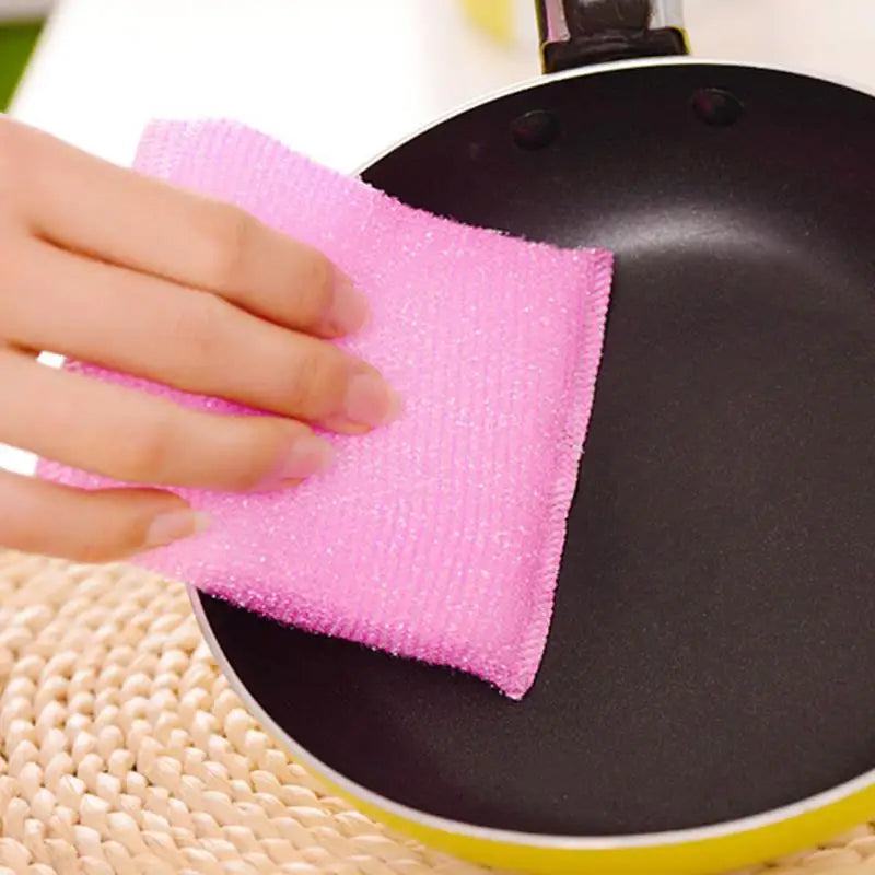 Kitchen nonstick oil scouring pad oil cleaning cloth washing cloth to wash cloth towel brush bowl cloth sponge 4 pcs - PST PS Tradings