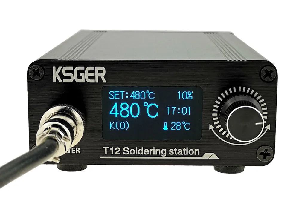 KSGER T12 Soldering Station V2.1S STM32 OLED Digital Temperature Controller Electric Soldering Irons Stings T12-K B2 BC2 D24 Tip