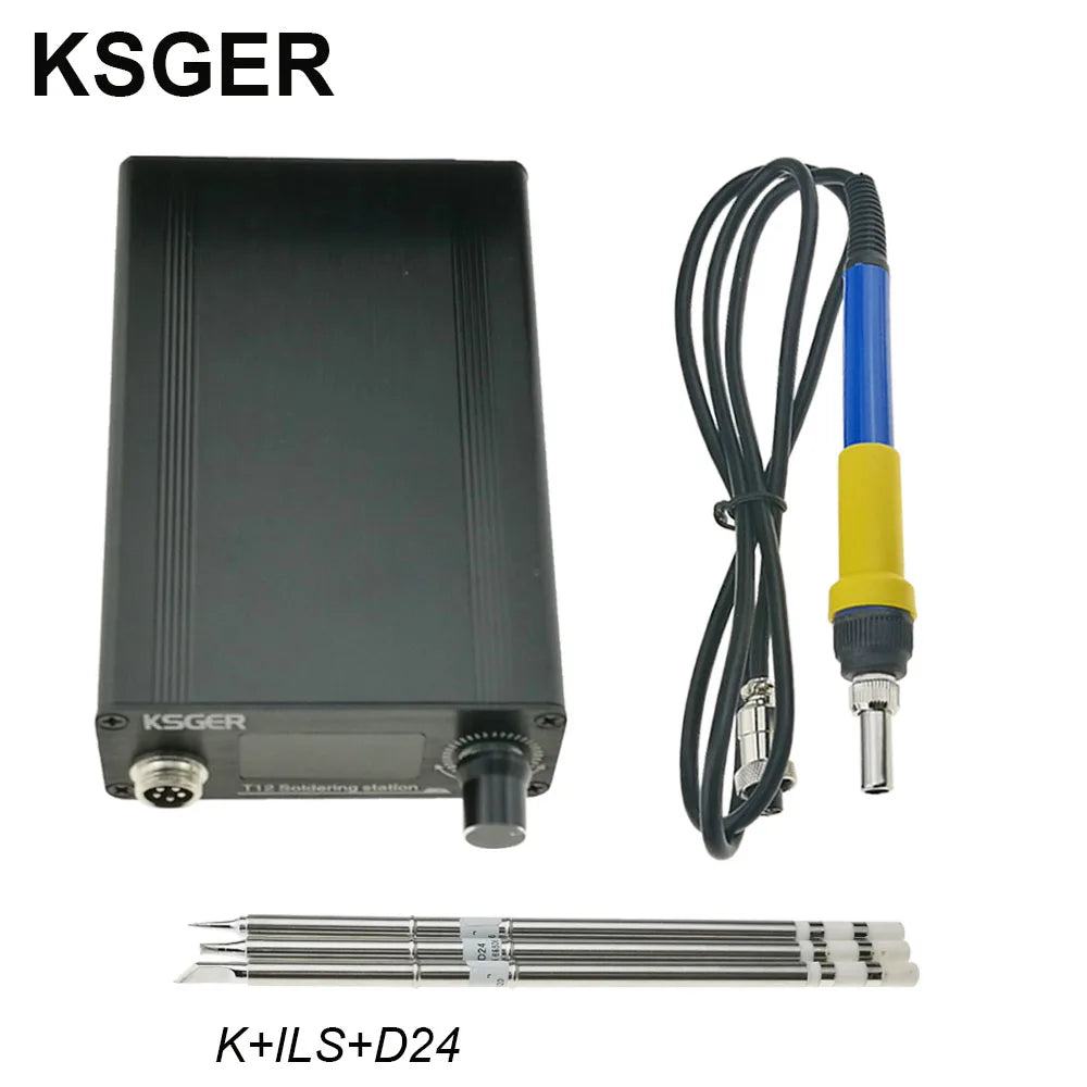 KSGER T12 Soldering Station V2.1S STM32 OLED Digital Temperature Controller Electric Soldering Irons Stings T12-K B2 BC2 D24 Tip