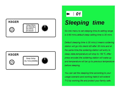 KSGER T12 Soldering Station V2.1S STM32 OLED Digital Temperature Controller Electric Soldering Irons Stings T12-K B2 BC2 D24 Tip