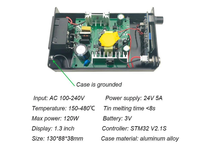 KSGER T12 Soldering Station V2.1S STM32 OLED Digital Temperature Controller Electric Soldering Irons Stings T12-K B2 BC2 D24 Tip