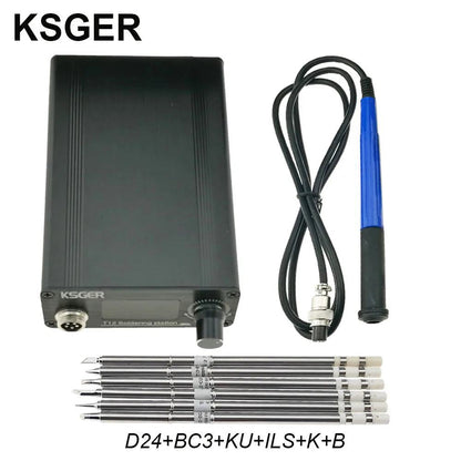 KSGER T12 Soldering Station V2.1S STM32 OLED Digital Temperature Controller Electric Soldering Irons Stings T12-K B2 BC2 D24 Tip