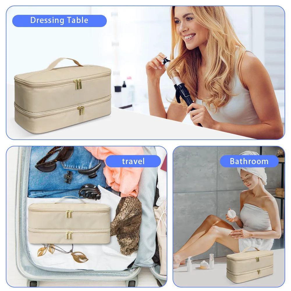 Large Capacity Hair Dryer Storage Case Double-LayerWaterproof Make-up Brush Storage Bag Hair Curler Bagfor Shark Flexstyle - PST PS Tradings