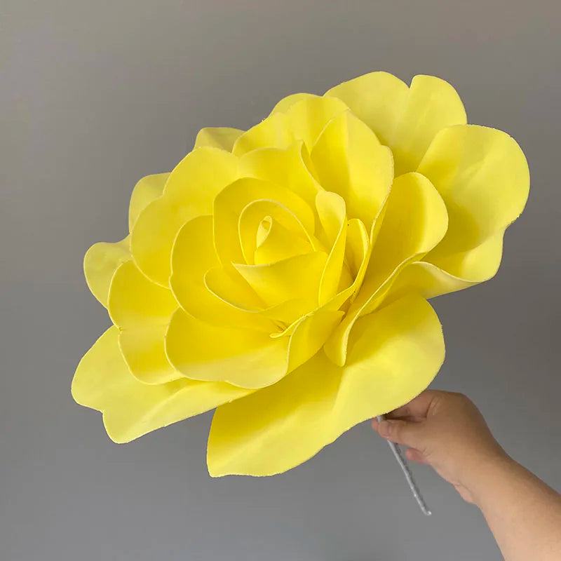 Large Foam Fake Flowers Artificial Roses Set of European Style Wedding Flower Wall Wedding Window Background Layout - PST PS Tradings