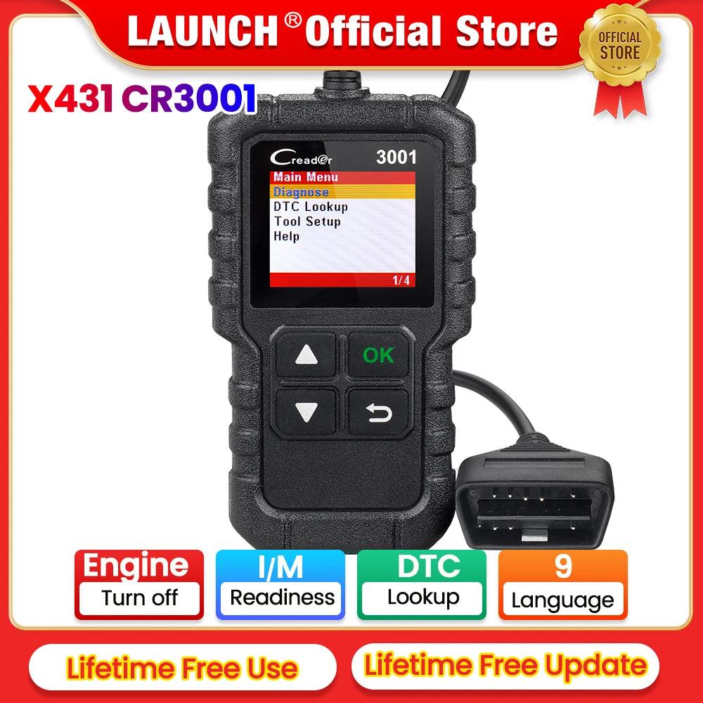 LAUNCH X431 CR3001 Car Full OBD2 Diagnostic Tools Automotive Professional Code Reader Scanner Check Engine Free Update pk ELM327 - PST PS Tradings