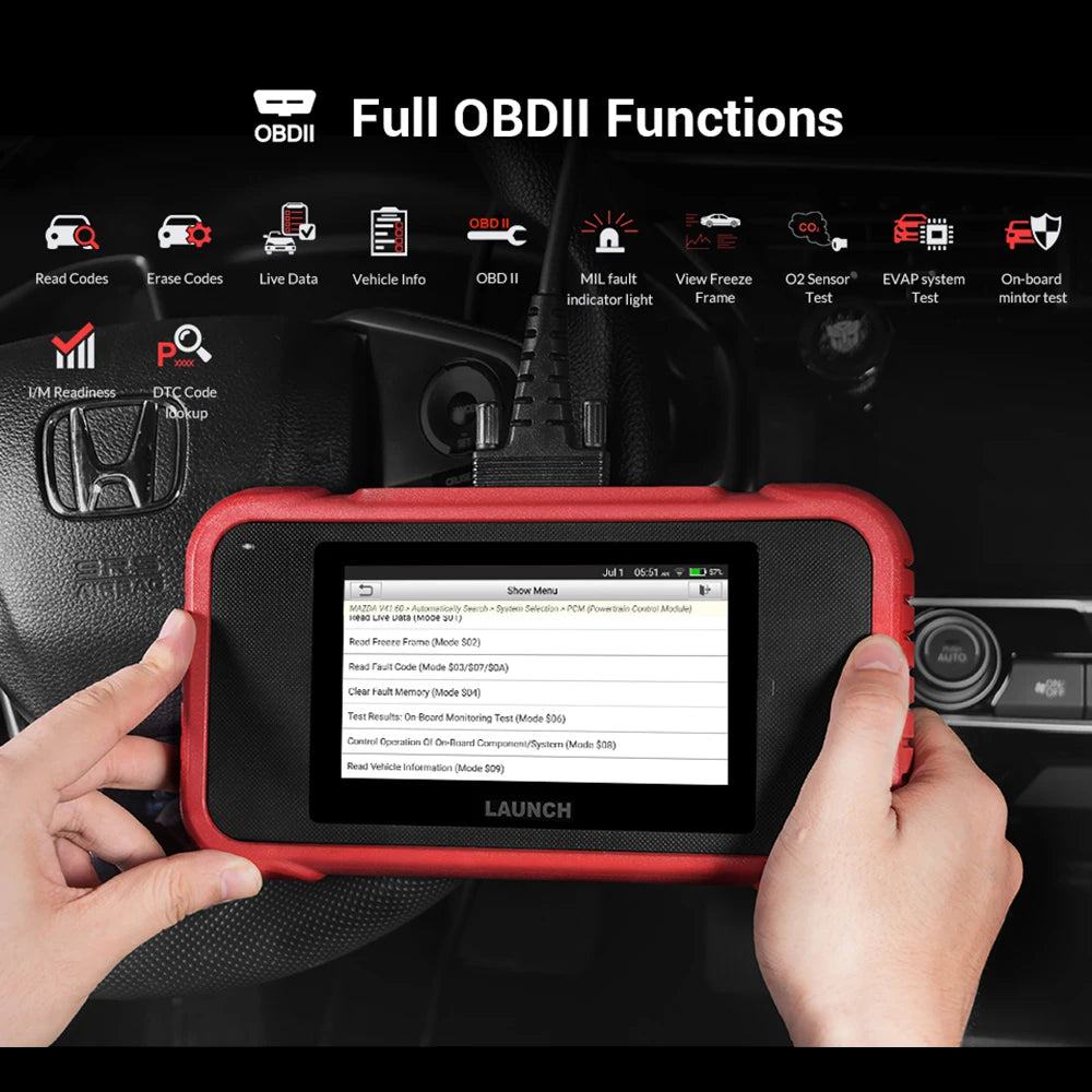 LAUNCH X431 CRP129E / CRP129E V2.0 Car OBD2 Diagnostic Tools ENG ABS SRS AT Oil SAS EPB TPMS DPF Reset Auto Scanner Free Update - PST PS Tradings