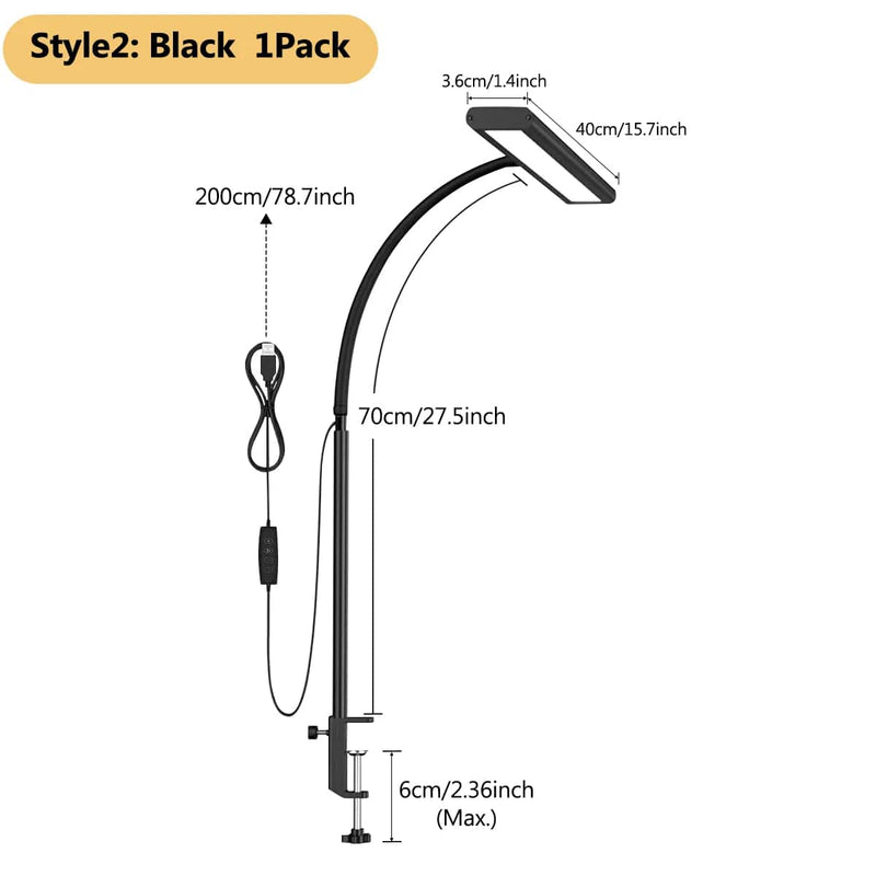 LED Desk Lamp for Office Home, Eye-Caring Desk Light Lamp with Stepless Dimming Adjustable Flexible Gooseneck Adjustable Light - Property & Safety Tradings