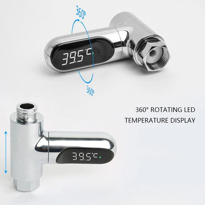 LED Display Water Shower Thermometer Self-Generating Electricity Water Temperature Monitoring Baby Care Smart Temperature Meter - PST PS Tradings