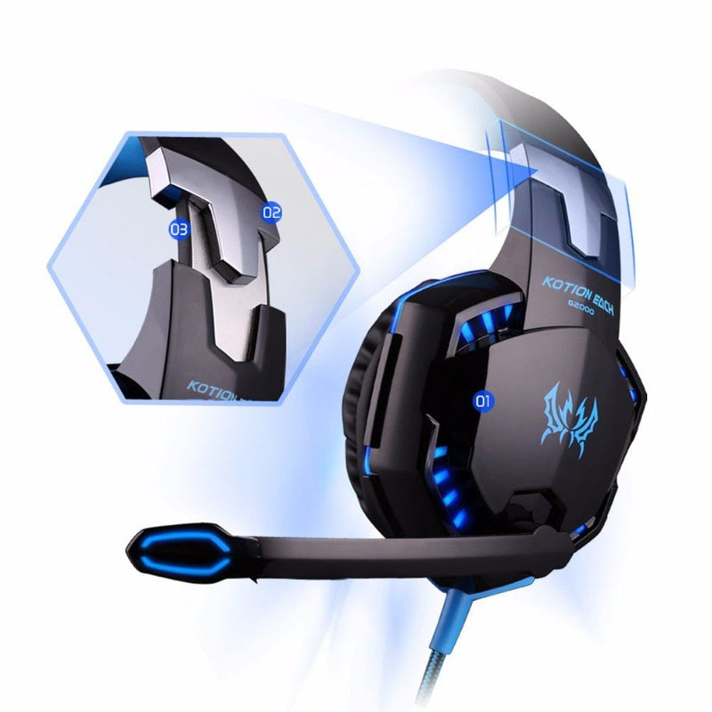 LED Gaming Headset with Microphone