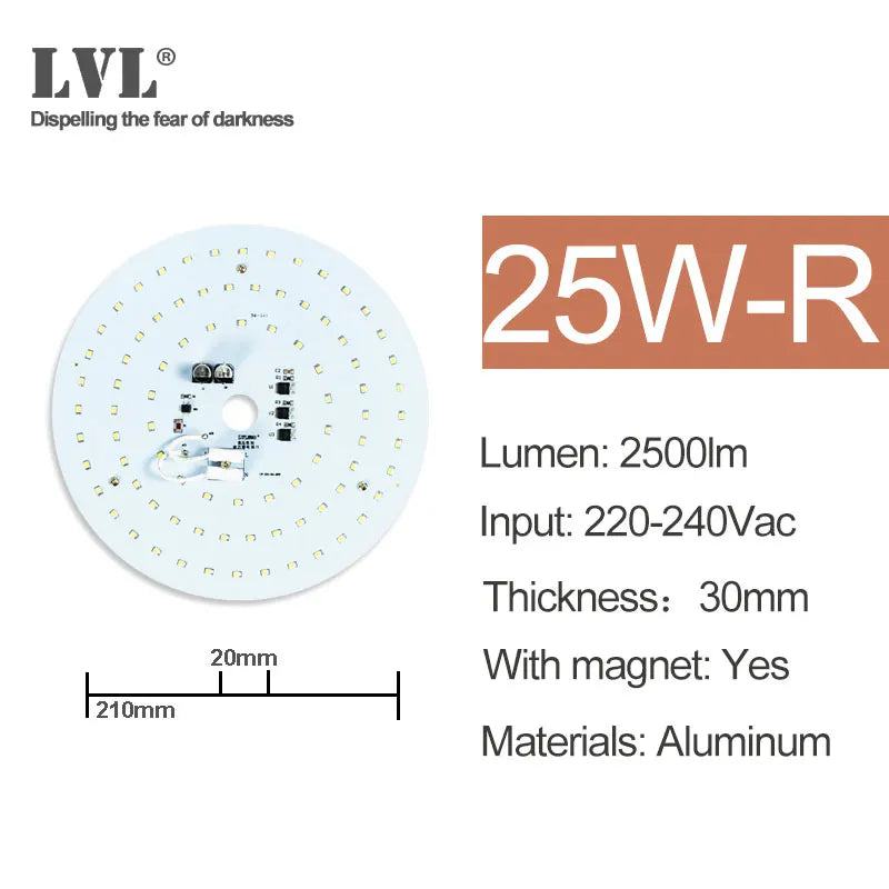 LED Panel Light 10W 18W 25W 40W No Flicker AC 220V 230V for Ceiling Light Source Square Round Panel Light