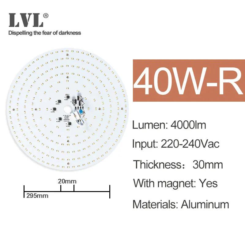 LED Panel Light 10W 18W 25W 40W No Flicker AC 220V 230V for Ceiling Light Source Square Round Panel Light