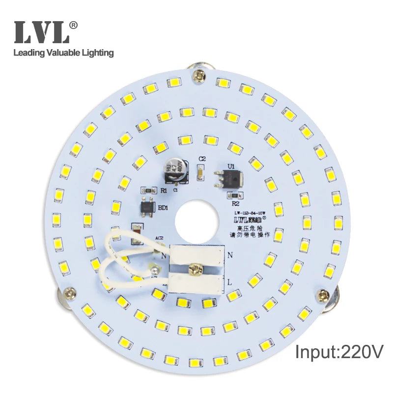 LED Panel Light 10W 18W 25W 40W No Flicker AC 220V 230V for Ceiling Light Source Square Round Panel Light