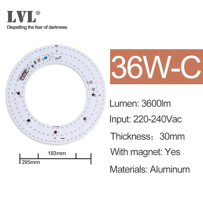 LED Panel Light 10W 18W 25W 40W No Flicker AC 220V 230V for Ceiling Light Source Square Round Panel Light