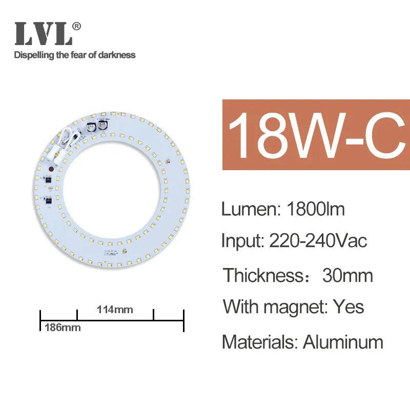 LED Panel Light 10W 18W 25W 40W No Flicker AC 220V 230V for Ceiling Light Source Square Round Panel Light