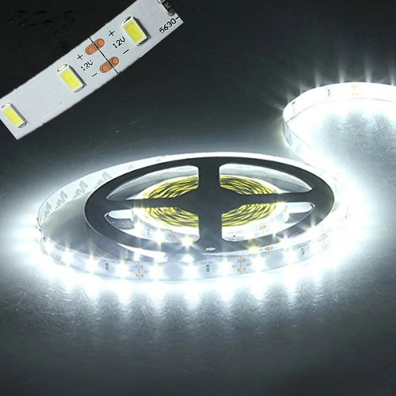 Led Strip Light 5630 5730 Waterproof 12V Flexible Tape 5m Natural White 4000K Cold White Warm White 3000K 6500K Red Green Blue