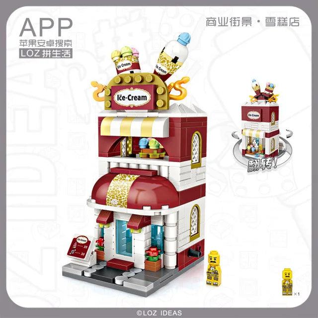 LOZ Building Blocks City View Scene Coffee Shop Retail Store Architectures model  Assembly Toy Christmas Gift for Children Adult