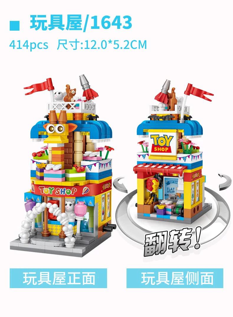 LOZ Building Blocks City View Scene Coffee Shop Retail Store Architectures model  Assembly Toy Christmas Gift for Children Adult