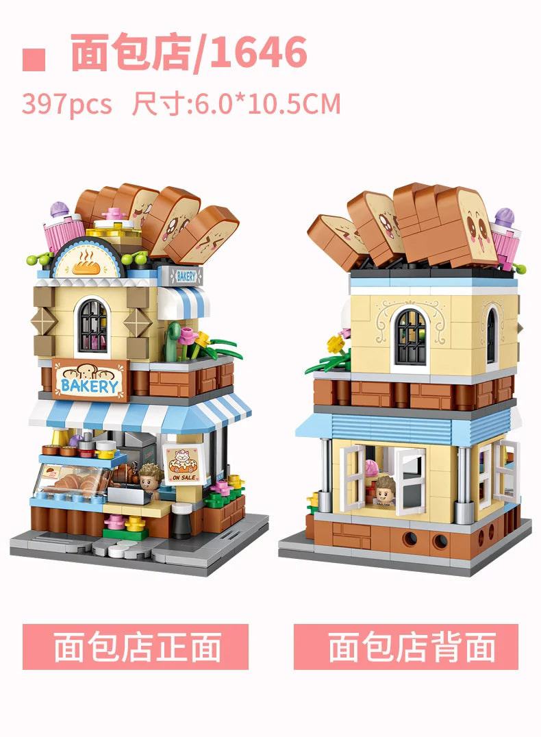 LOZ Building Blocks City View Scene Coffee Shop Retail Store Architectures model  Assembly Toy Christmas Gift for Children Adult