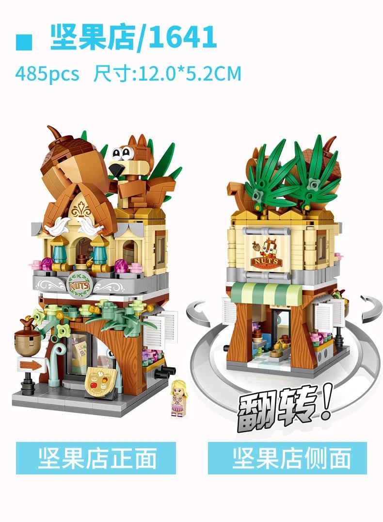 LOZ Building Blocks City View Scene Coffee Shop Retail Store Architectures model  Assembly Toy Christmas Gift for Children Adult