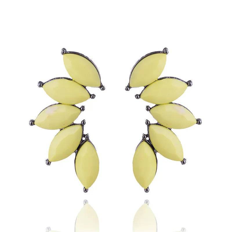 LUBOV 2018 Trendy Angel Wing Design Opal Stone Stud Earrings Women Elegant Crystal Earrings Christmas Gift Jewelry - Property & Safety Tradings