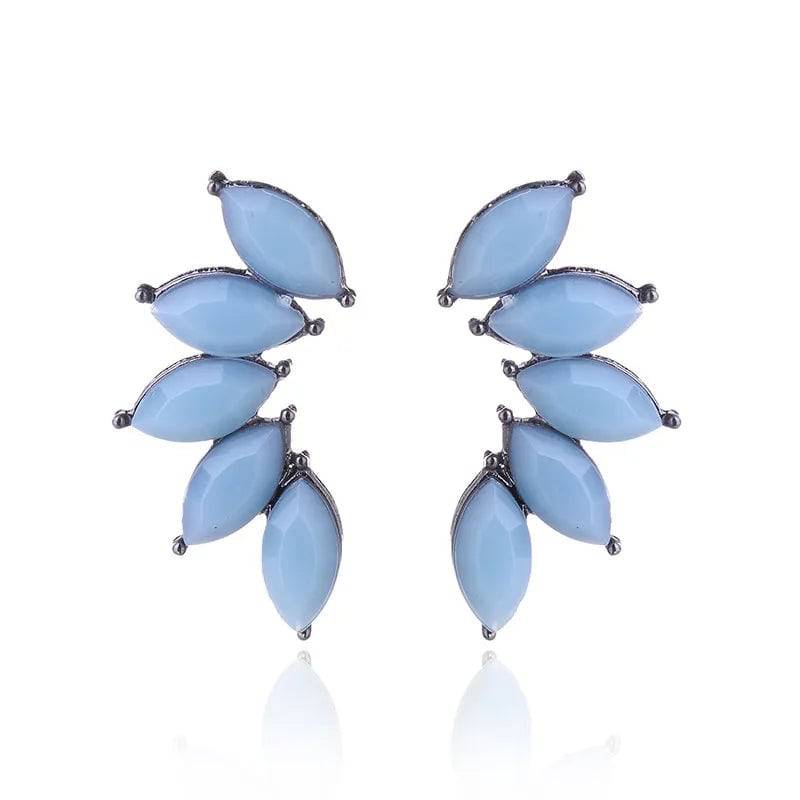 LUBOV 2018 Trendy Angel Wing Design Opal Stone Stud Earrings Women Elegant Crystal Earrings Christmas Gift Jewelry - Property & Safety Tradings