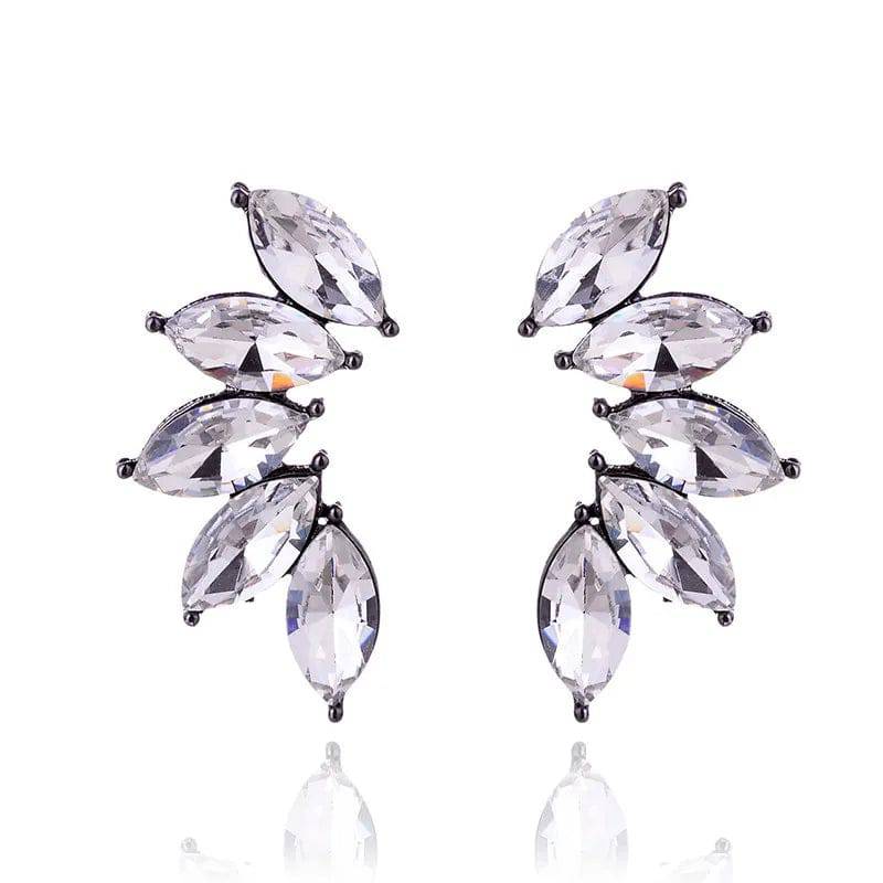 LUBOV 2018 Trendy Angel Wing Design Opal Stone Stud Earrings Women Elegant Crystal Earrings Christmas Gift Jewelry - Property & Safety Tradings