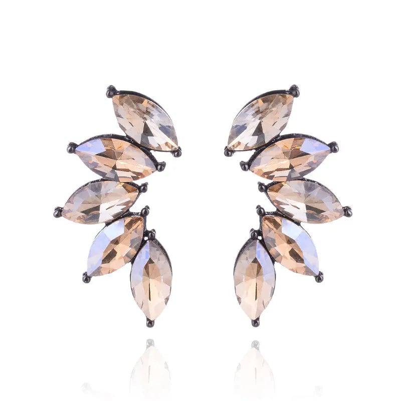 LUBOV 2018 Trendy Angel Wing Design Opal Stone Stud Earrings Women Elegant Crystal Earrings Christmas Gift Jewelry - Property & Safety Tradings