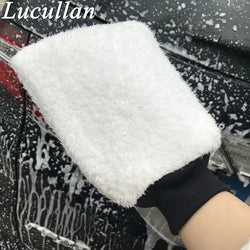 Lucullan Latest Ultra Soft Car Wash Mitt Easy To Dry Microfiber Premium Auto Detailing Mitt Best For Two Buckets Wash - PST PS Tradings