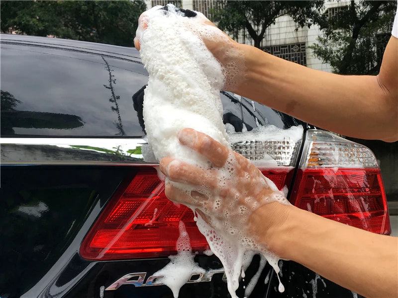 Lucullan Latest Ultra Soft Car Wash Mitt Easy To Dry Microfiber Premium Auto Detailing Mitt Best For Two Buckets Wash - PST PS Tradings